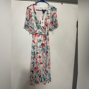 DKNY Multicolor Floral Maxi Dress